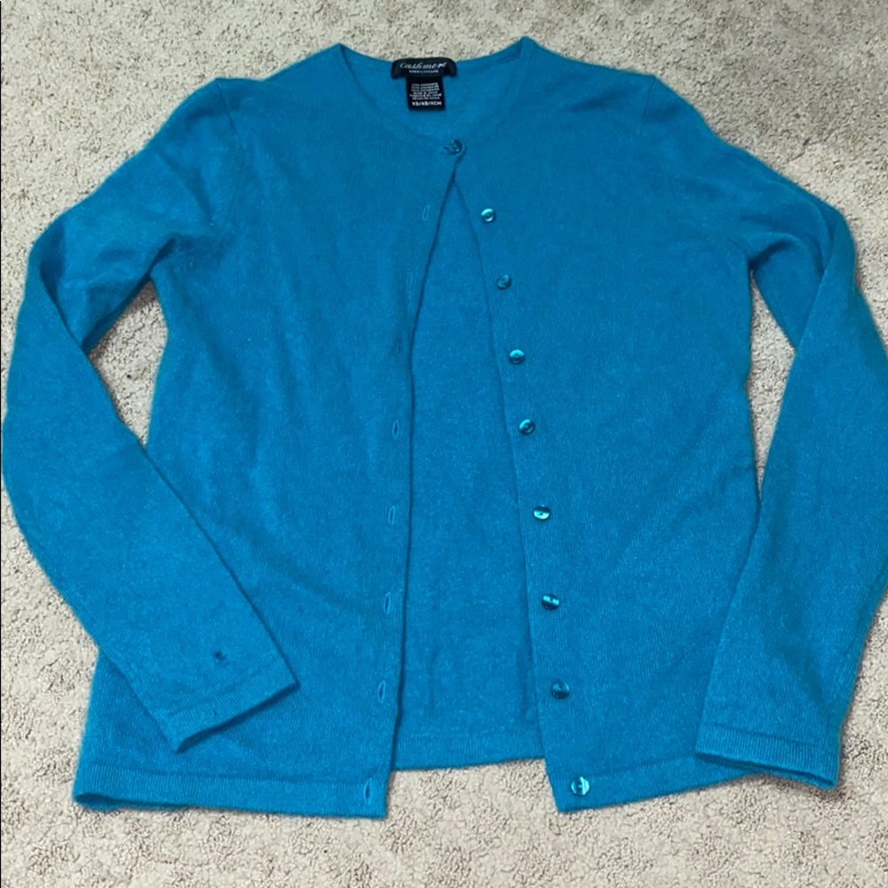 Blue cardigan